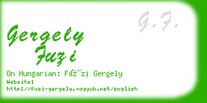 gergely fuzi business card